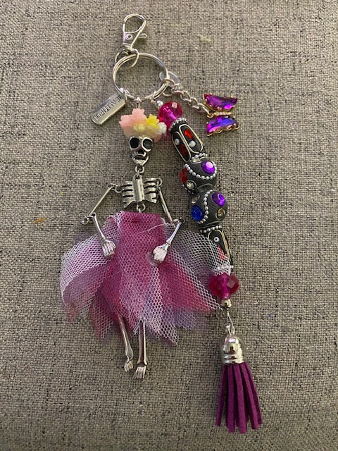 Doll - Purse Charm - Dia De Los Muertos Sandra