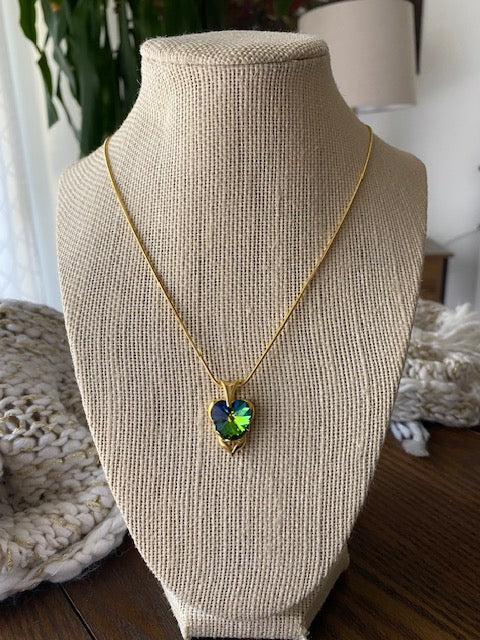 Vintage Green Opal Essences Necklace