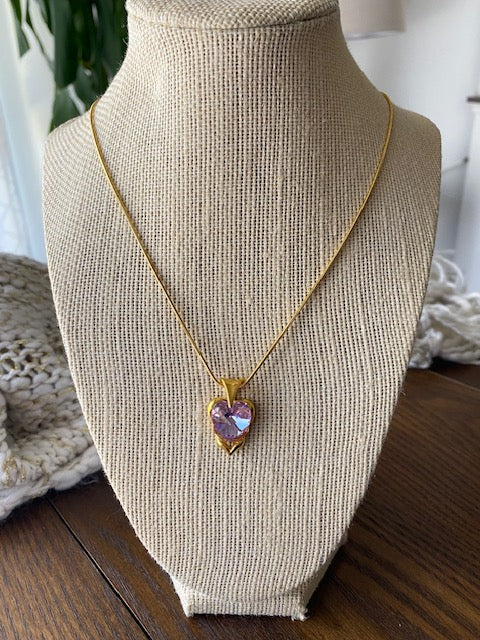 Vintage Lite Purple Essences Gold Necklace