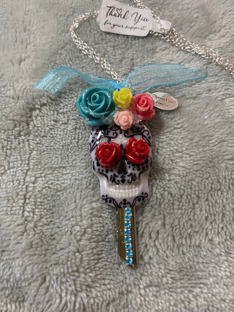 Whimsical Handcrafted Key Art Necklaces