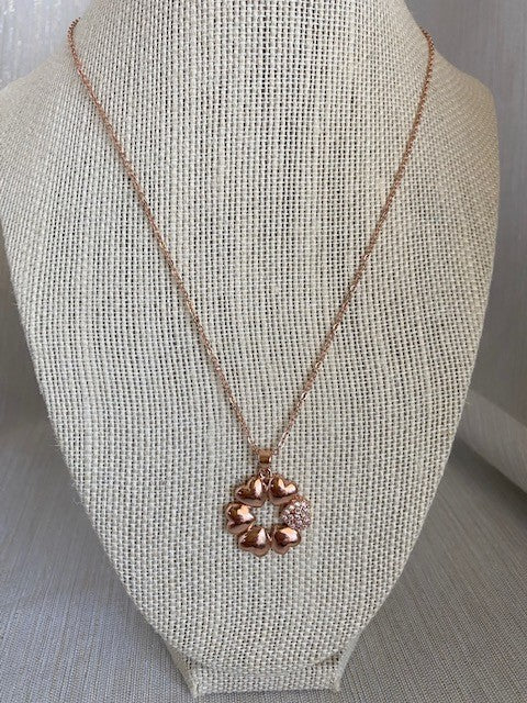 Rose Gold Ring Heart Necklace