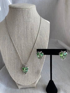 Vintage Green Apple Austrian Crystal Earrings