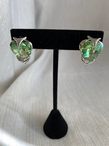 Vintage Green Apple Austrian Crystal Earrings