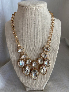 Evening Ready - Gold Crystal Necklace