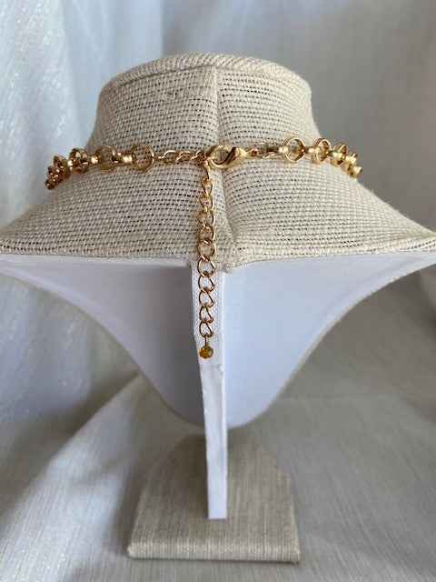 Evening Ready - Gold Crystal Necklace