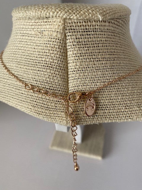 Rose Gold 3 Bling Disks Necklace