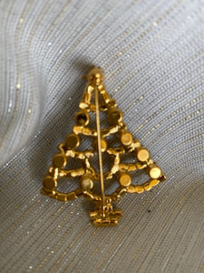 Christmas Tree w/Austrian Crystals Pin