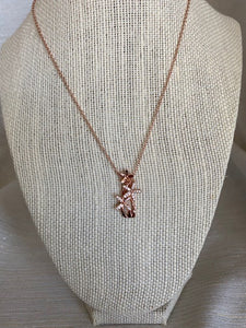 Rose Gold Lover of Flowers Pendant