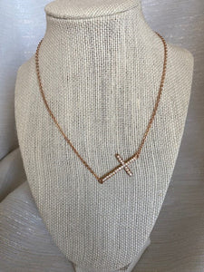 Rose Gold Cross Necklace