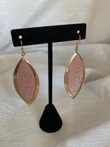 Rose Gold Leaf Drop Earrings