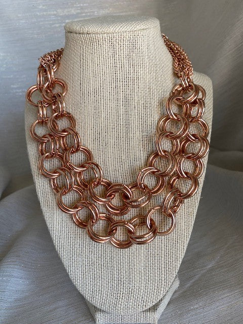 INC Rose Gold Bulky Chain Necklace