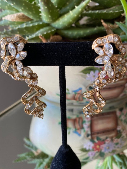 Vintage Dazzling Evening Earrings