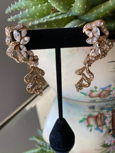 Vintage Dazzling Evening Earrings