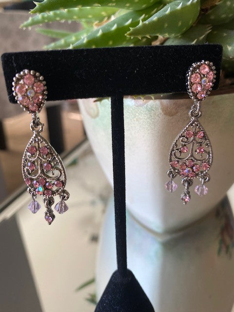 Pretty in Pink - Crystal Earrings