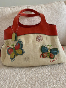 Coach Vintage Summer Butterfly Tote