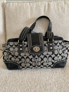 Coach Black & Gray Satchel