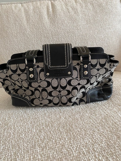 Coach Black & Gray Satchel