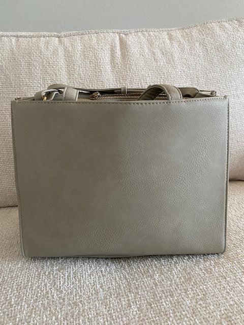 Gray Faux Fur Tote