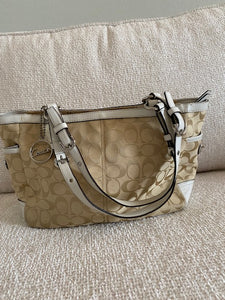 Coach Beige & Cream Tote