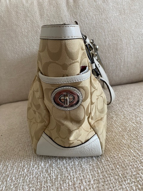 Coach Beige & Cream Tote