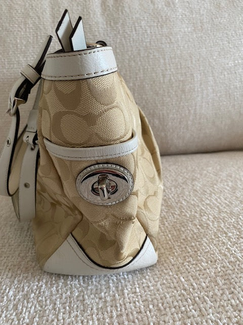 Coach Beige & Cream Tote