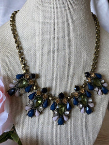 Beautiful Blue and Green Crystals - Summer Time Necklace