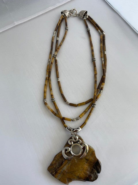 Tiger Eye Statement Necklace