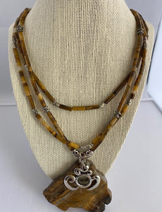 Tiger Eye Statement Necklace