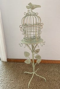 Farm House Bird Cage Jewelry Holder